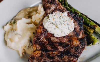 Ribeye Steak with Tarragon Butter at the Roadhouse