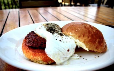 Fried Egg ’n’ ’Nduja Sandwiches for Breakfast