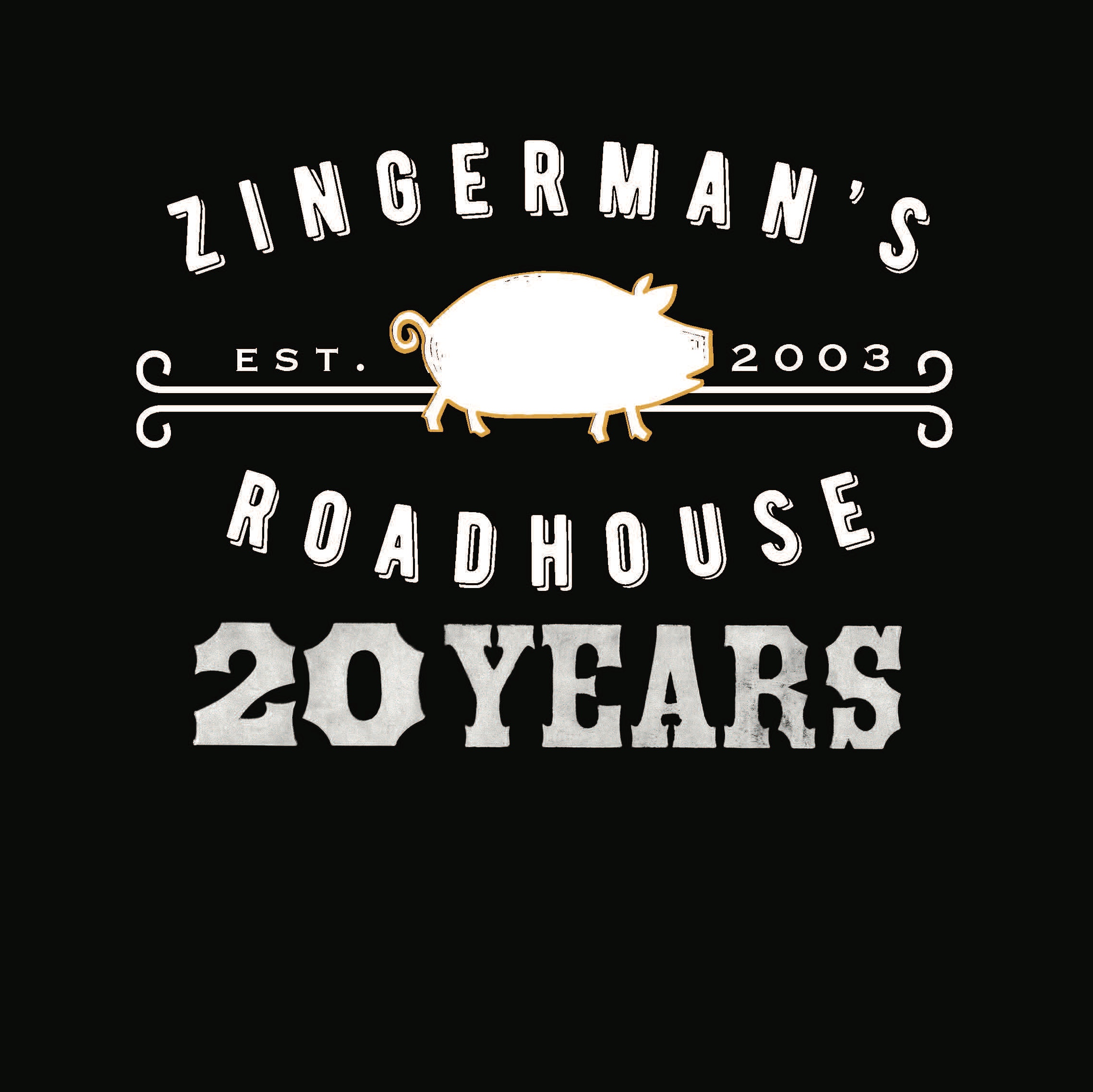 Zingerman's Roadhouse 20th Anniversary T-Shirt - Black